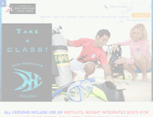 Tablet Screenshot of newhorizonsdiving.com